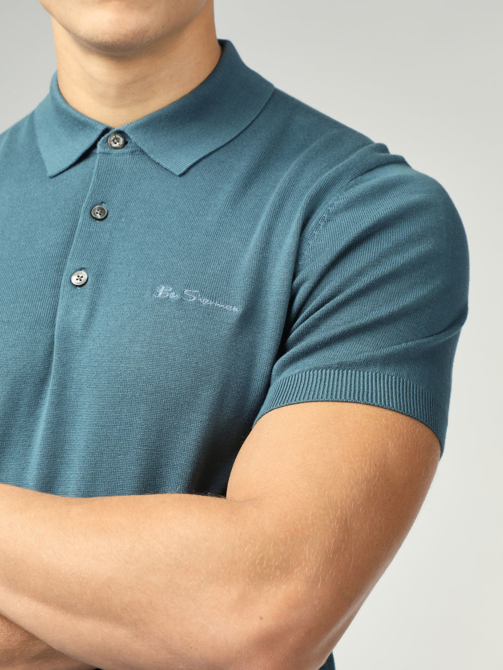 Knitwear Ben Sherman Signature Short Sleeve Polo Turquoise | PNX-74539796